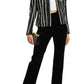  BalmainSequinned Black White Striped Spencer Jacket - Runway Catalog