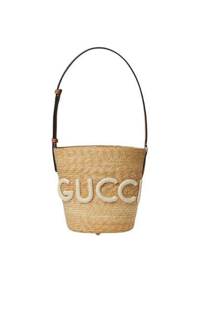 Gucci Shoulder Bag With Patch bucket bag