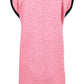 羊毛混纺粉色直筒连衣裙