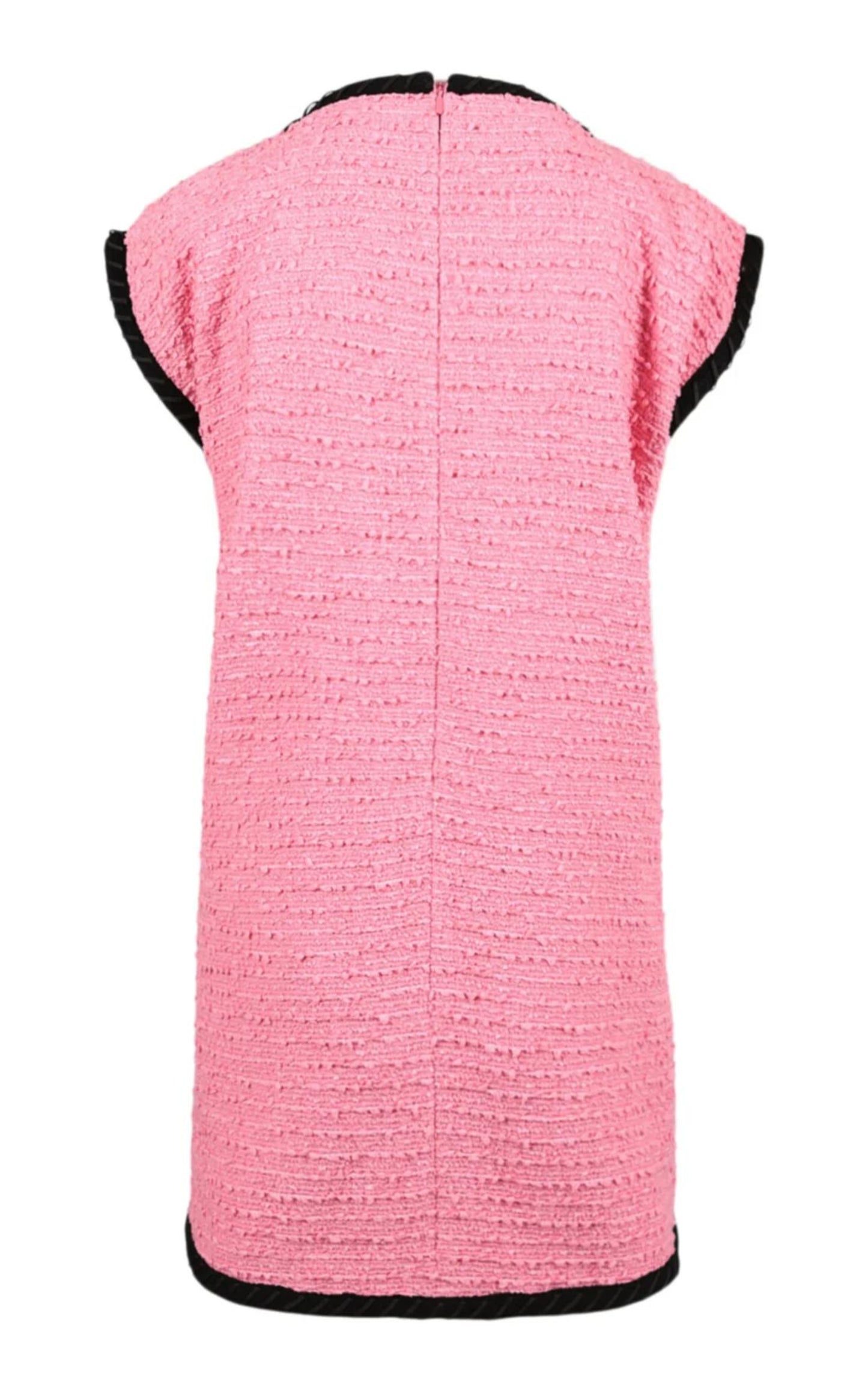 羊毛混紡粉紅色直筒連身裙