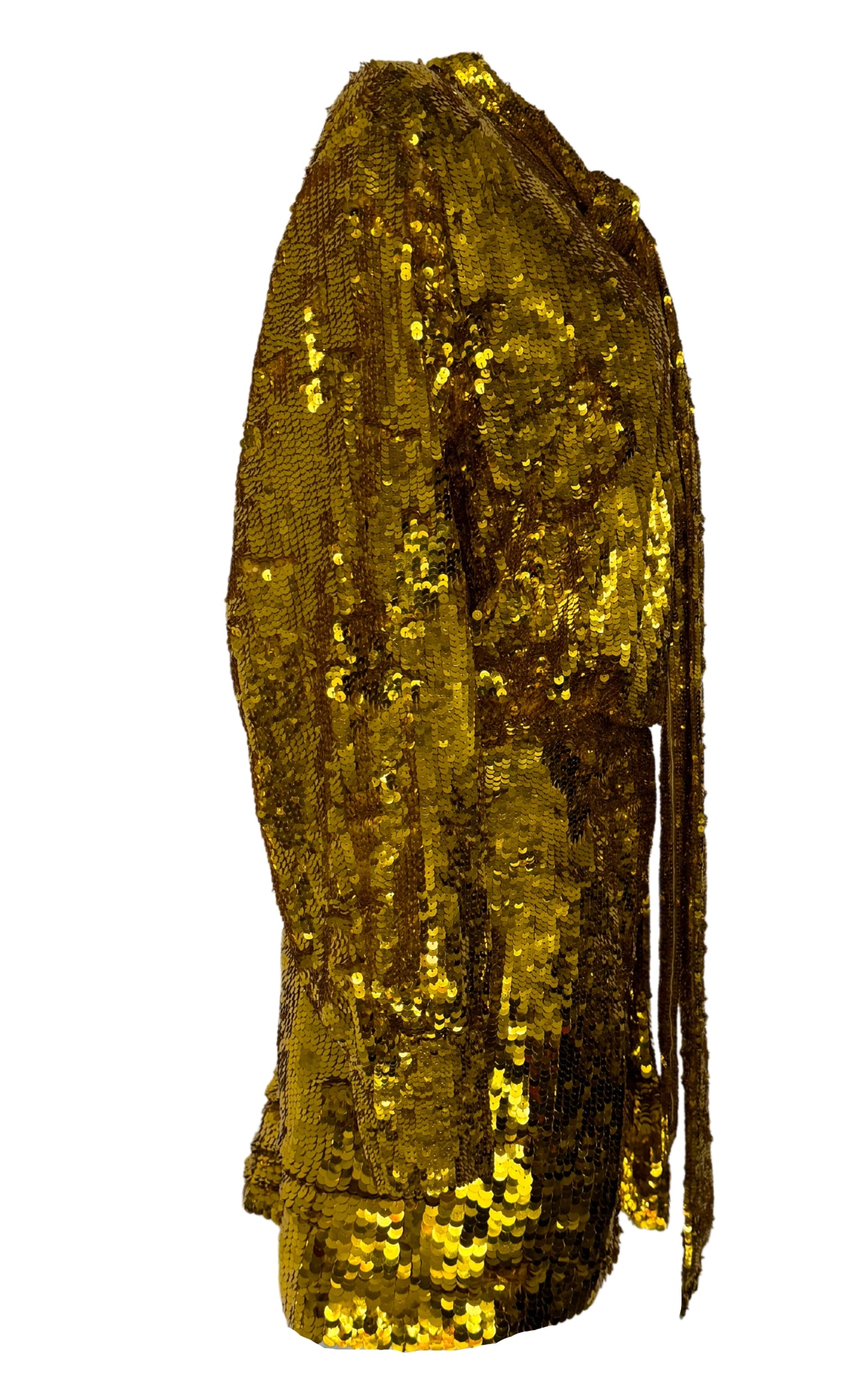 Minikleid aus Pailletten-Tüll in Gold