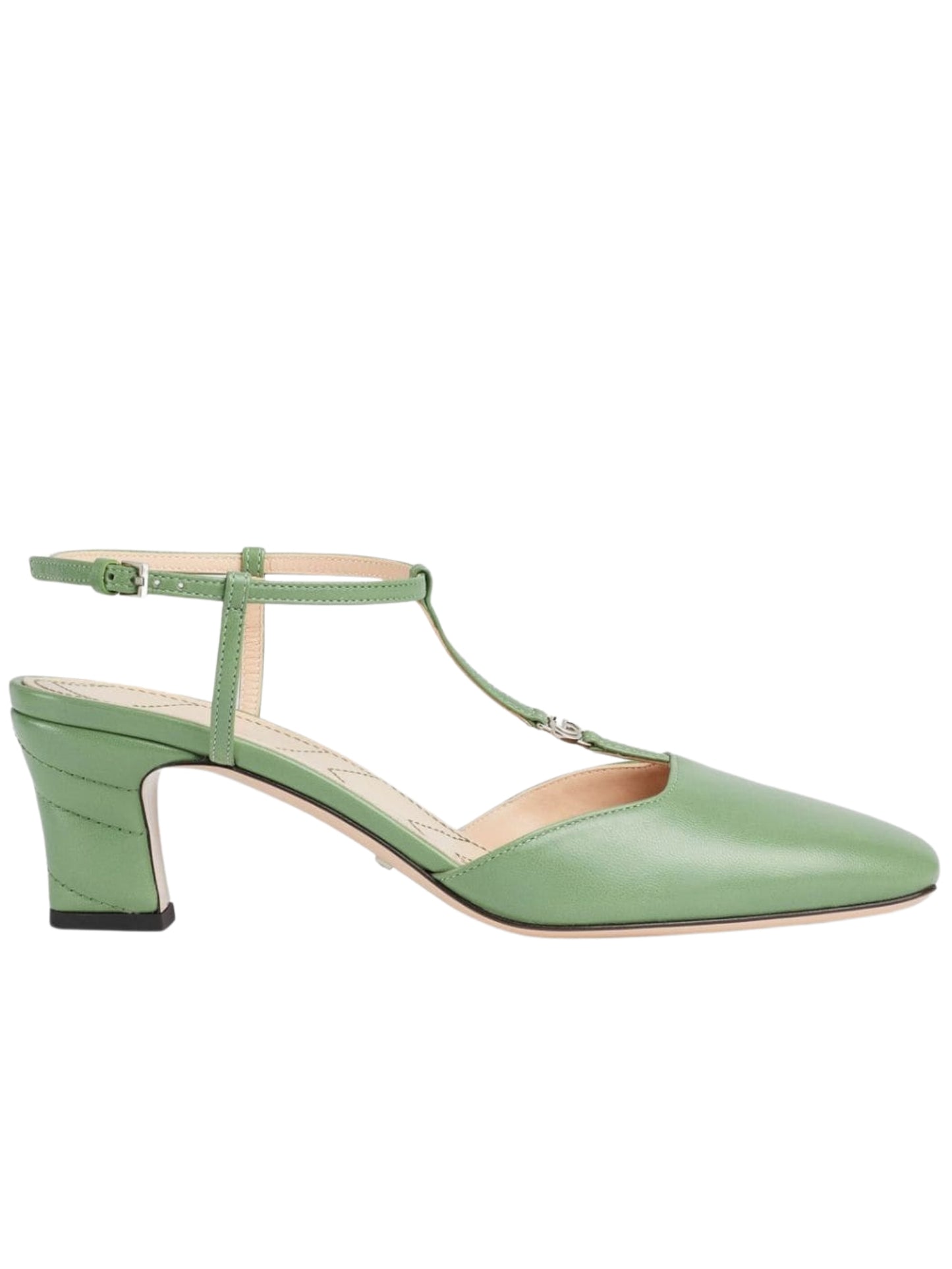 Double G Slingback Green Pumps