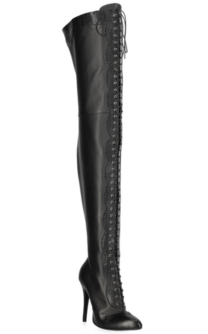 90mm Harriet Leather Over The Knee Boots