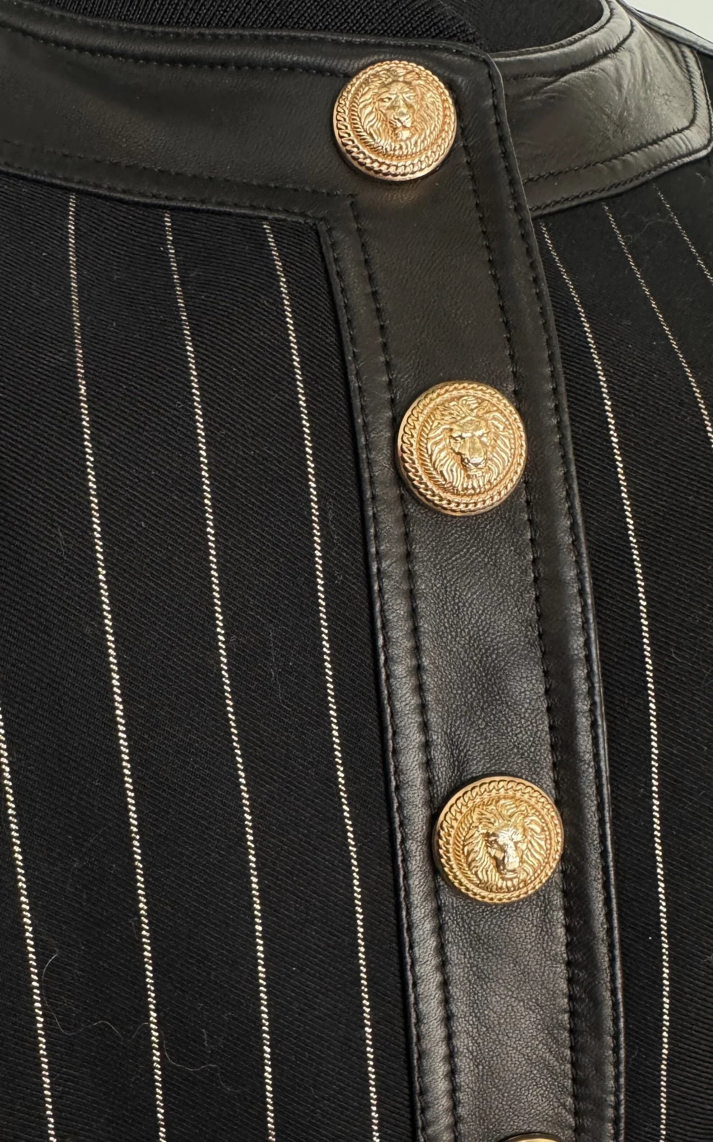 Veste Teddy En Coton Rayé