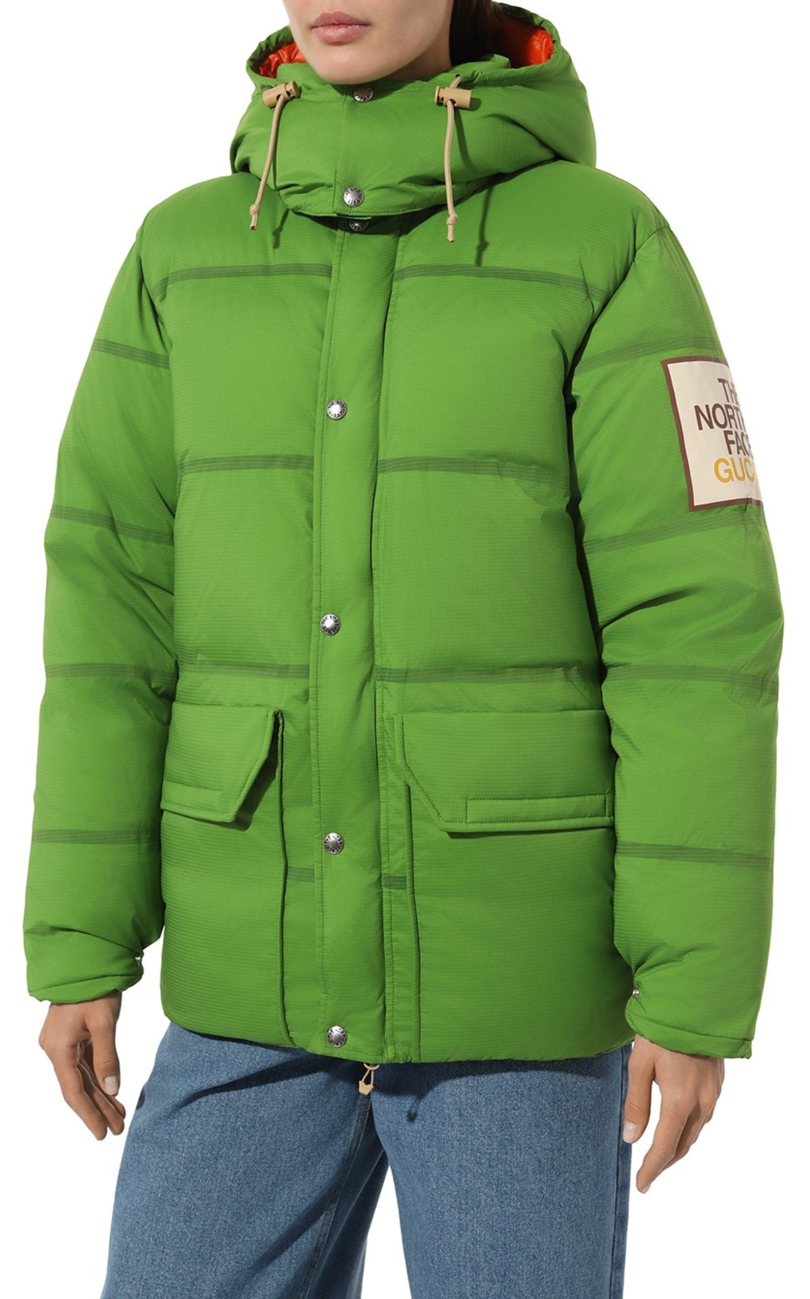 Gucci x The North Face Down-feather Green Coat | Runway Catalog