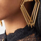 Stacked Triangle Clip-On Earrings