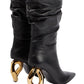  JW AndersonChain Leather Heeled Boots - Runway Catalog
