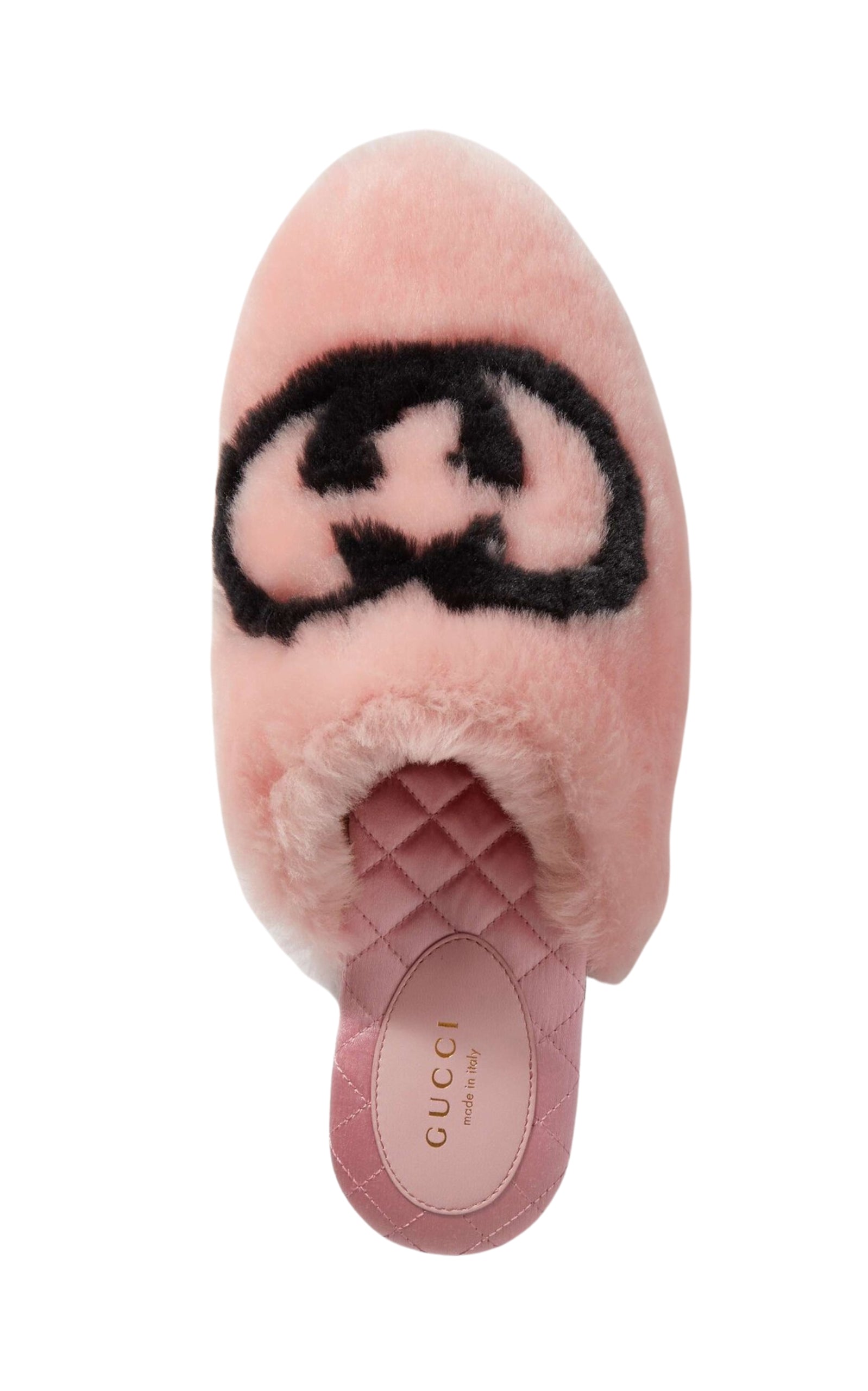 Gucci Interlocking G Faux Fur Slippers in Pink - Runway Catalog