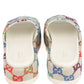 Jacquard Platform Sandals-Wedges-Gucci-IT 38.5-Multi-Linen-Runway Catalog