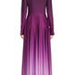 Long-Sleeve Ombre Jersey Midi Dress