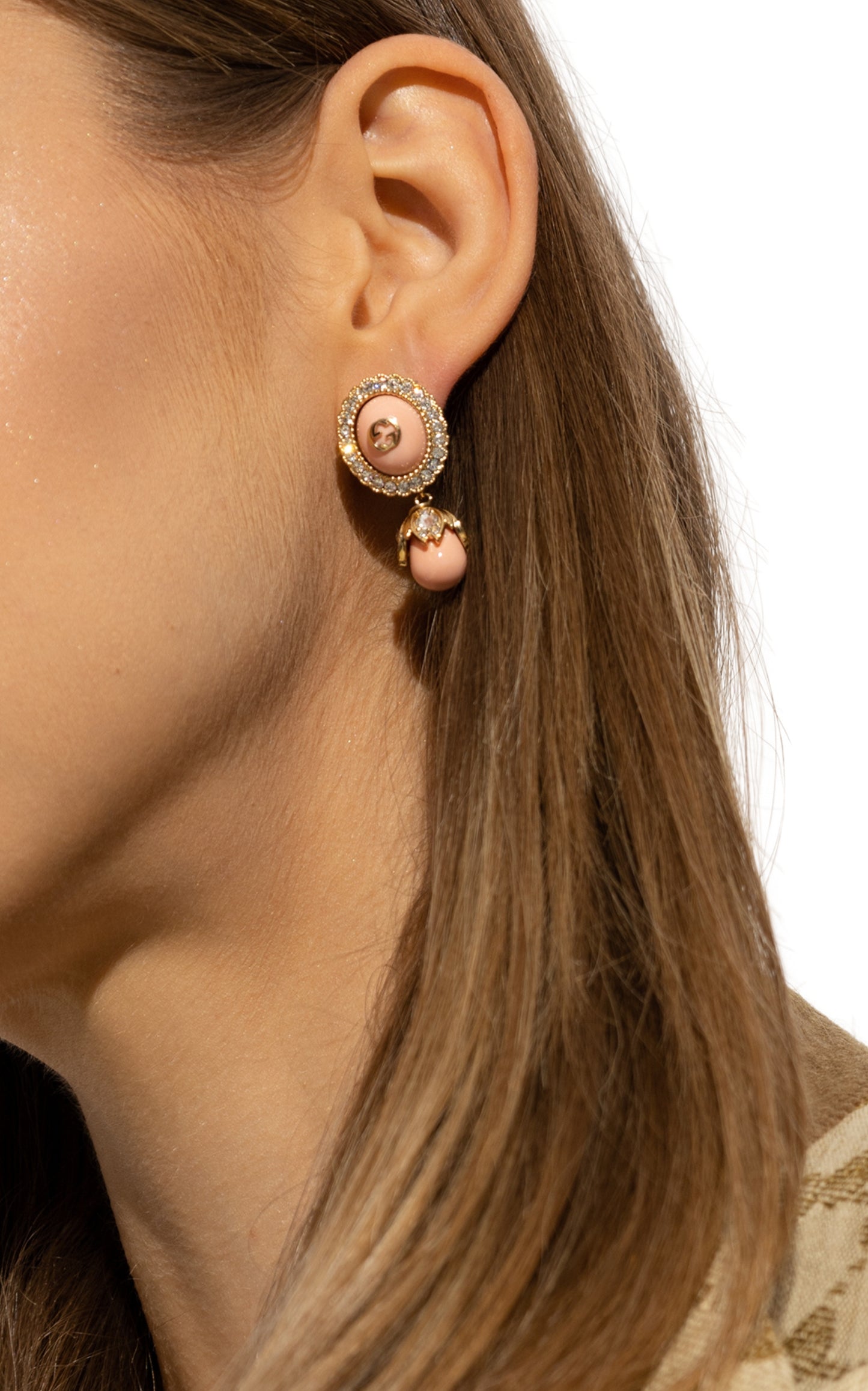 Interlocking G Pearl Earrings