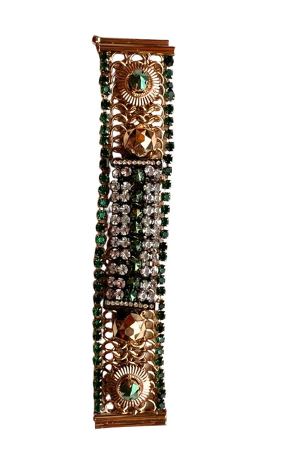 Iosselliani Dirty Crystal Bracelet in Emerald