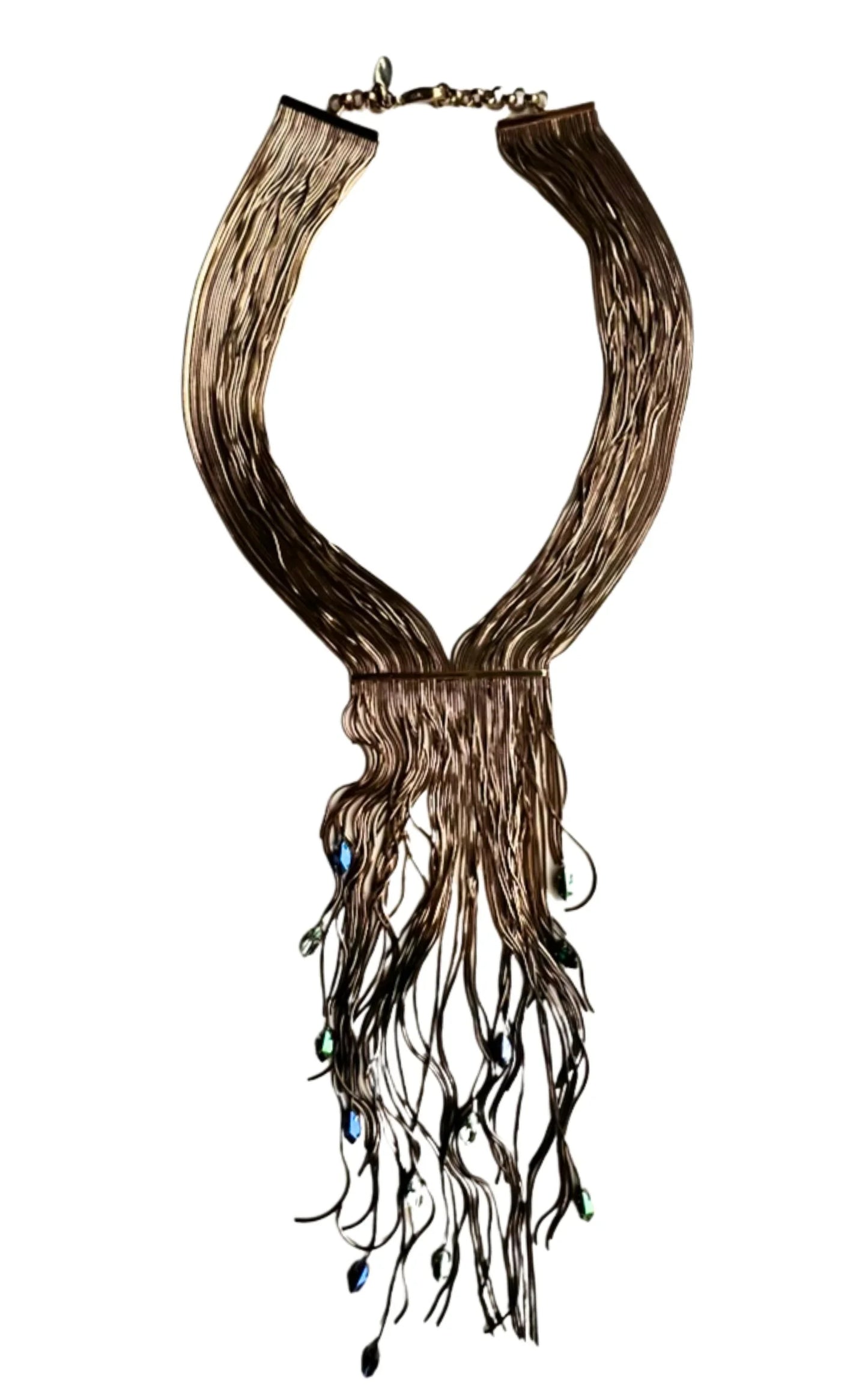 Black Hole Su Multi Thread Fringes Necklace
