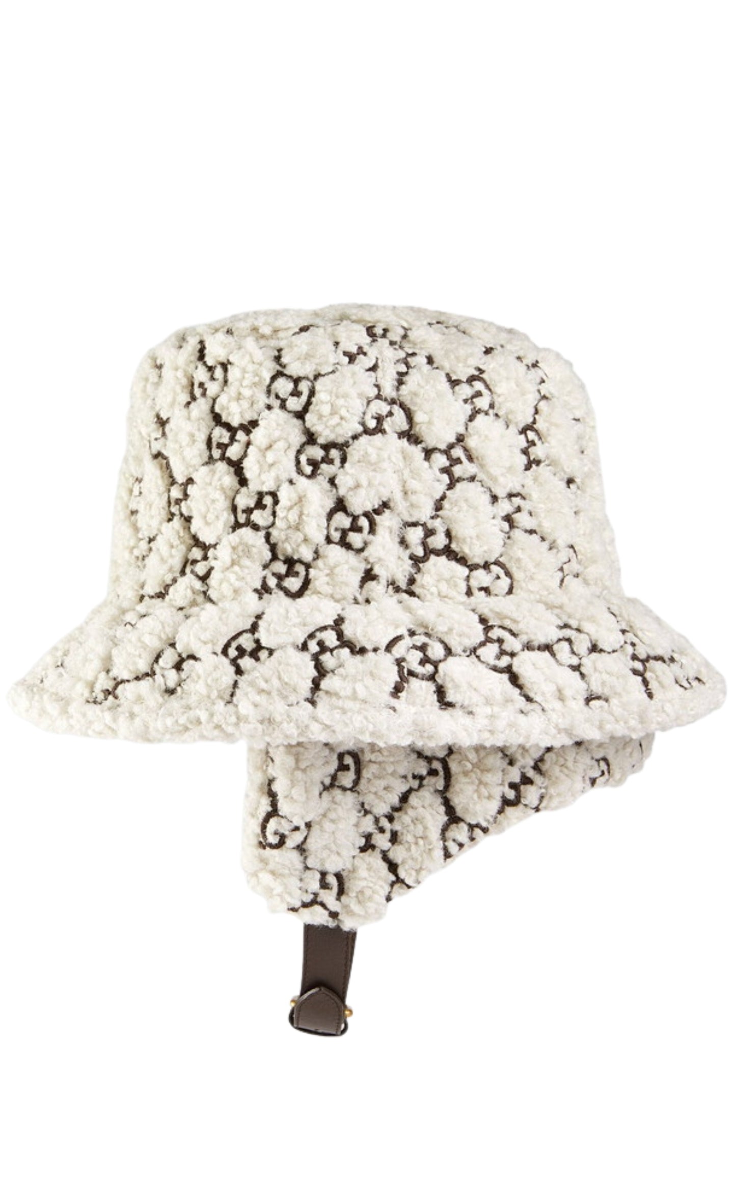  GucciCurly Gg Eco Fur Hat With Ear Flaps - Runway Catalog