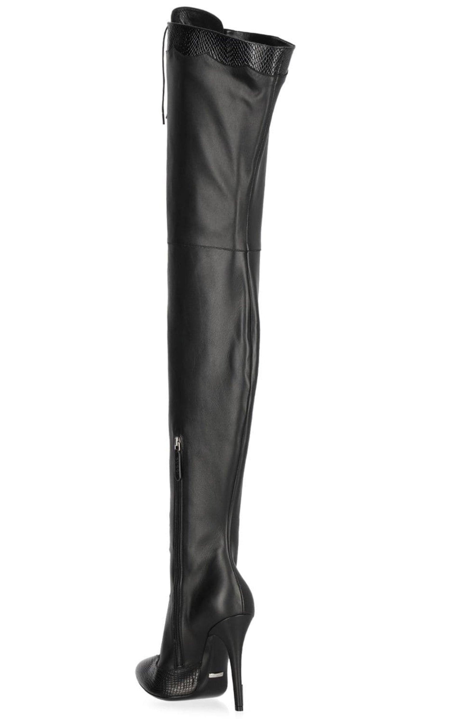 90 mm Harriet Overknee-Stiefel aus Leder