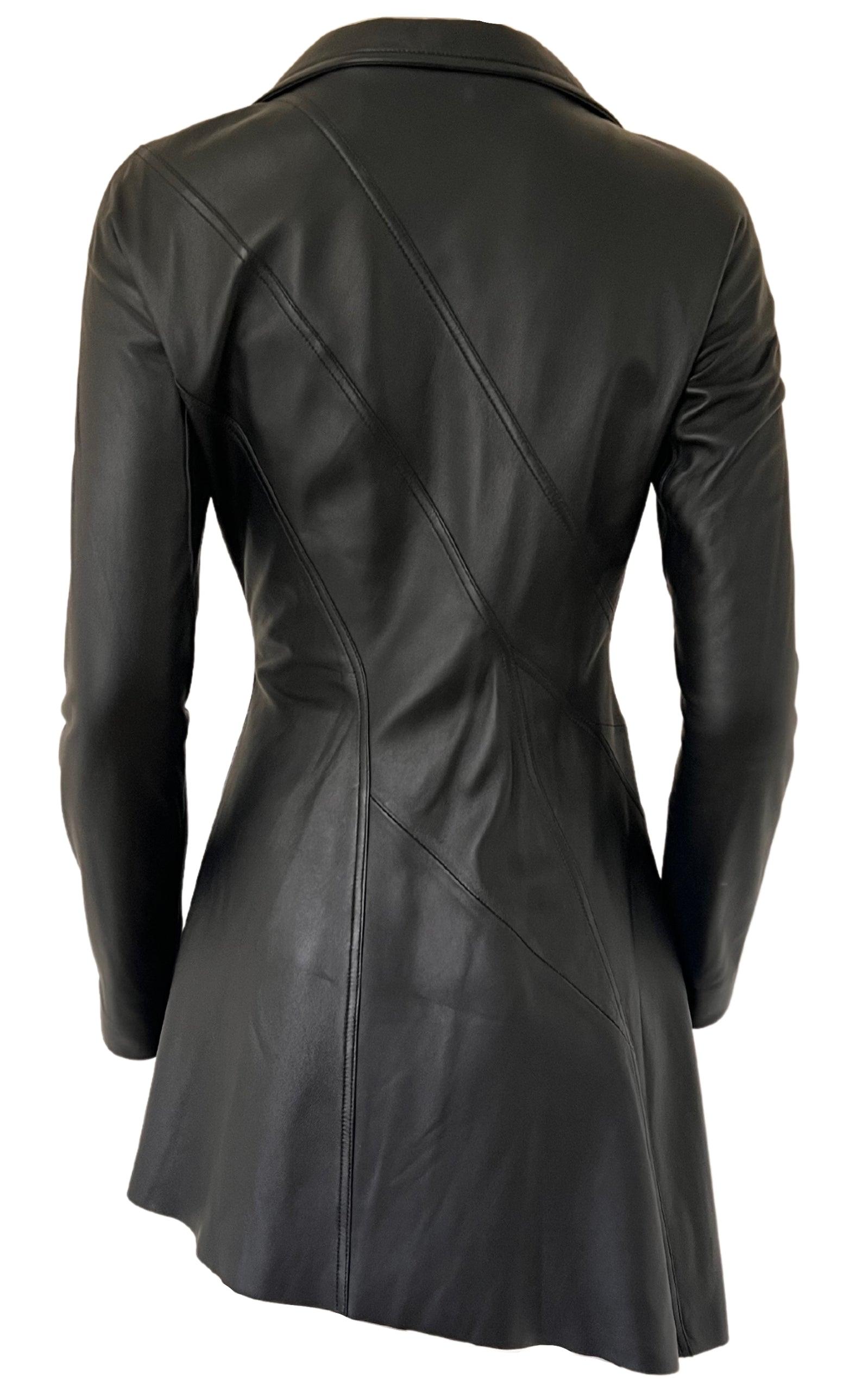  MuglerRunway Leather Dress Zip Closure - Runway Catalog