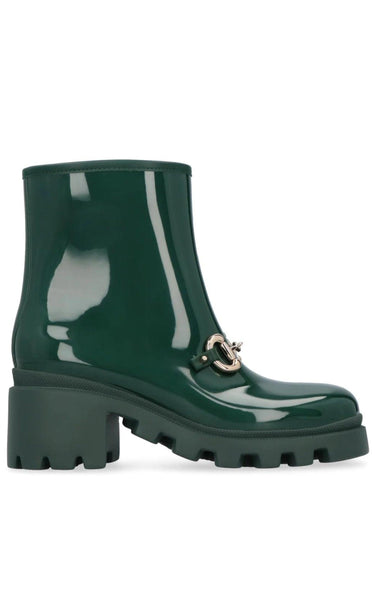 Gucci 35mm Stanley Rubber Boots in Green