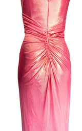 Pinkes metallisches Cocktail-Prom-Kleid