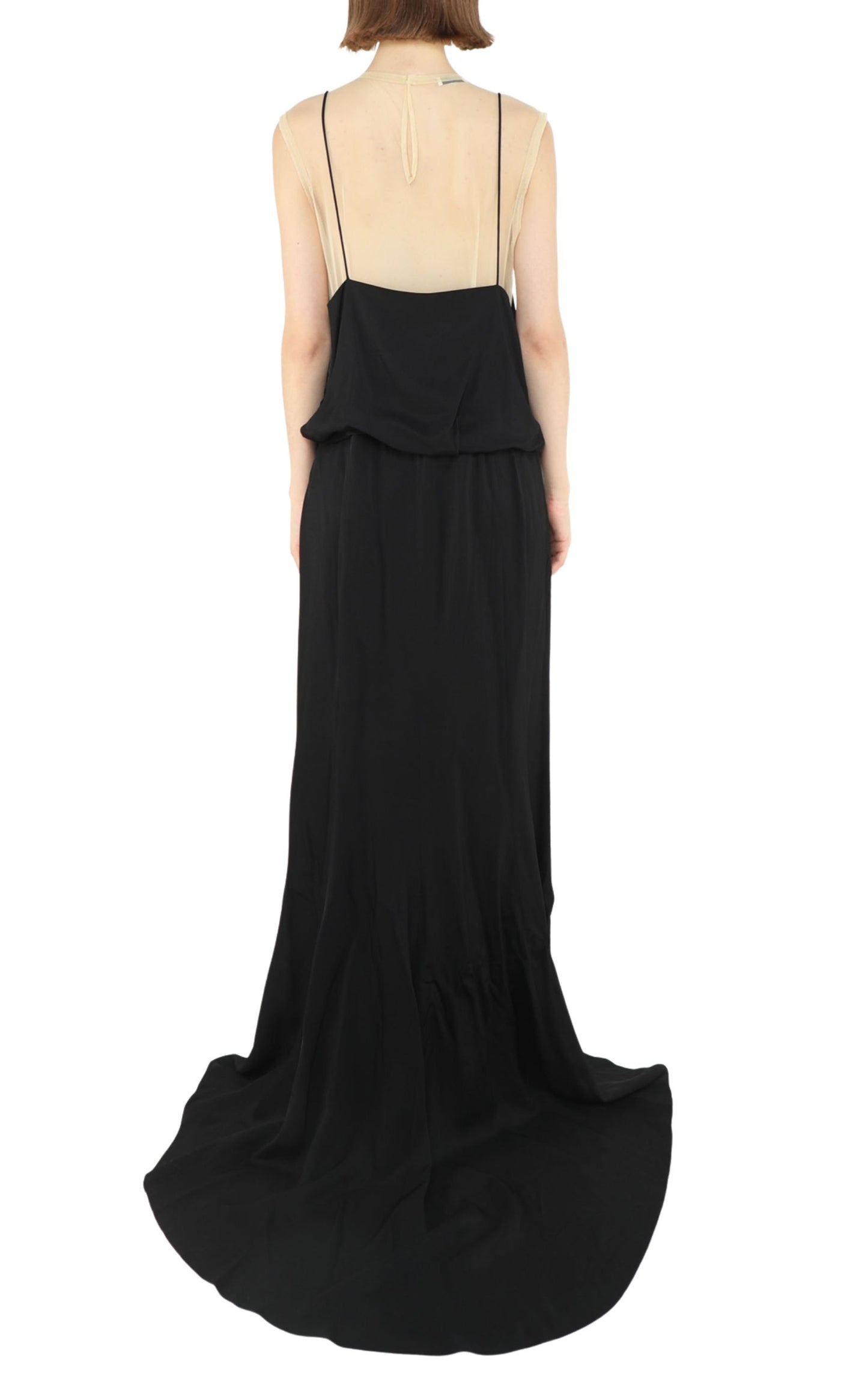 Black Embellished Backless Maxi Dress
