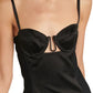 Silk Duchesse Mid-length Dress In Black-Midi Dresses-Gucci-M-Black-Silk-Runway Catalog