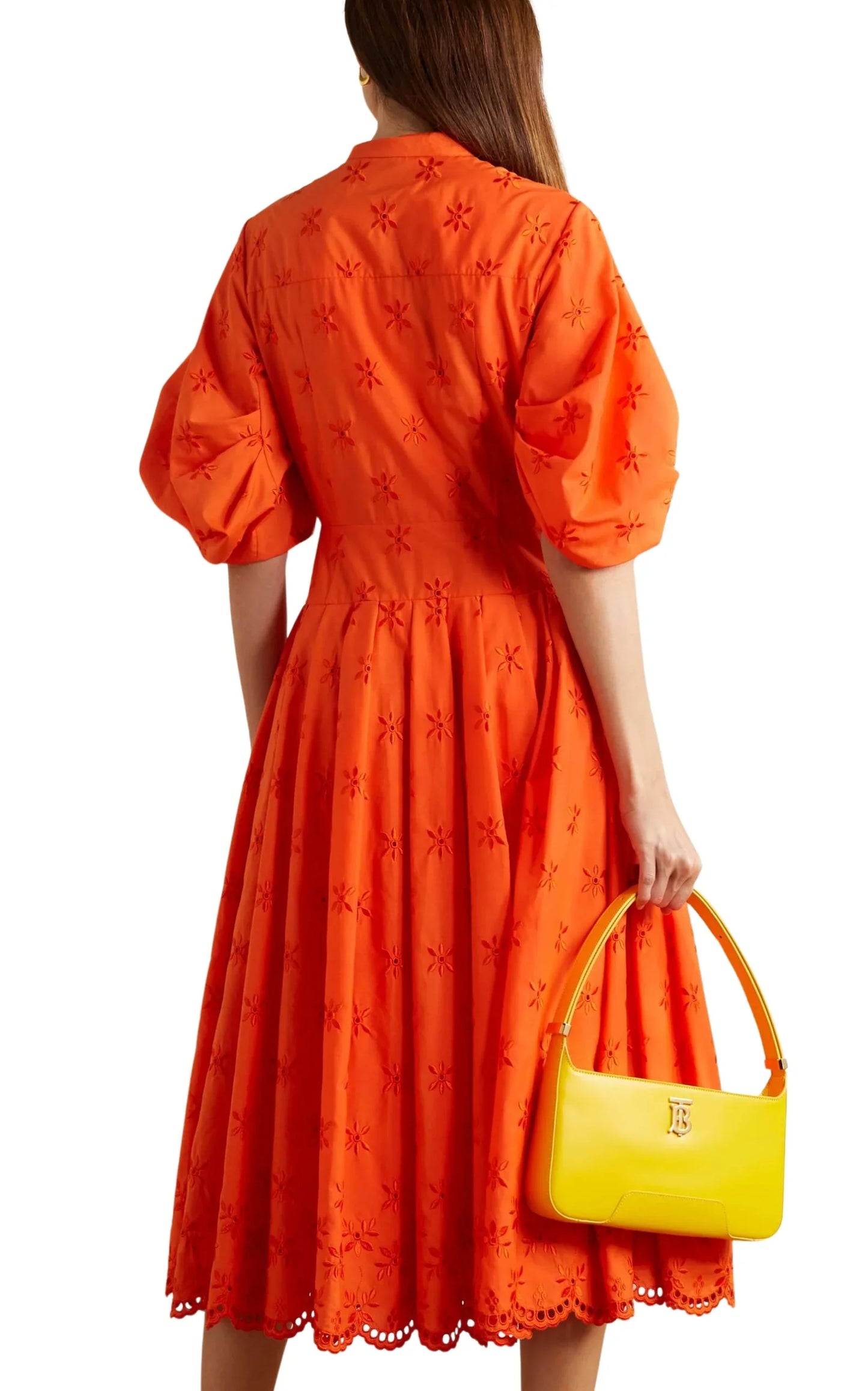 Zelda Broderie Anglaise Poplin Midi Dress