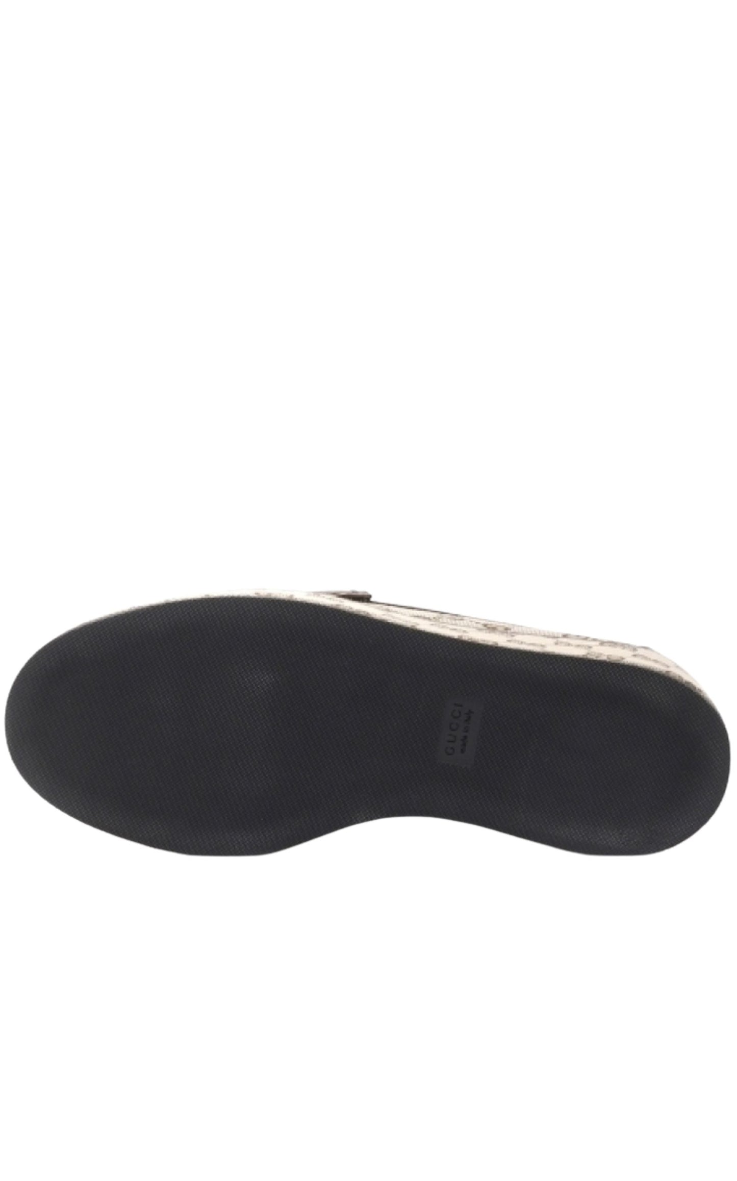 Gucci Horsebit Wedge Loafers in Beige Ebony GG Canvas with Gold Hardware