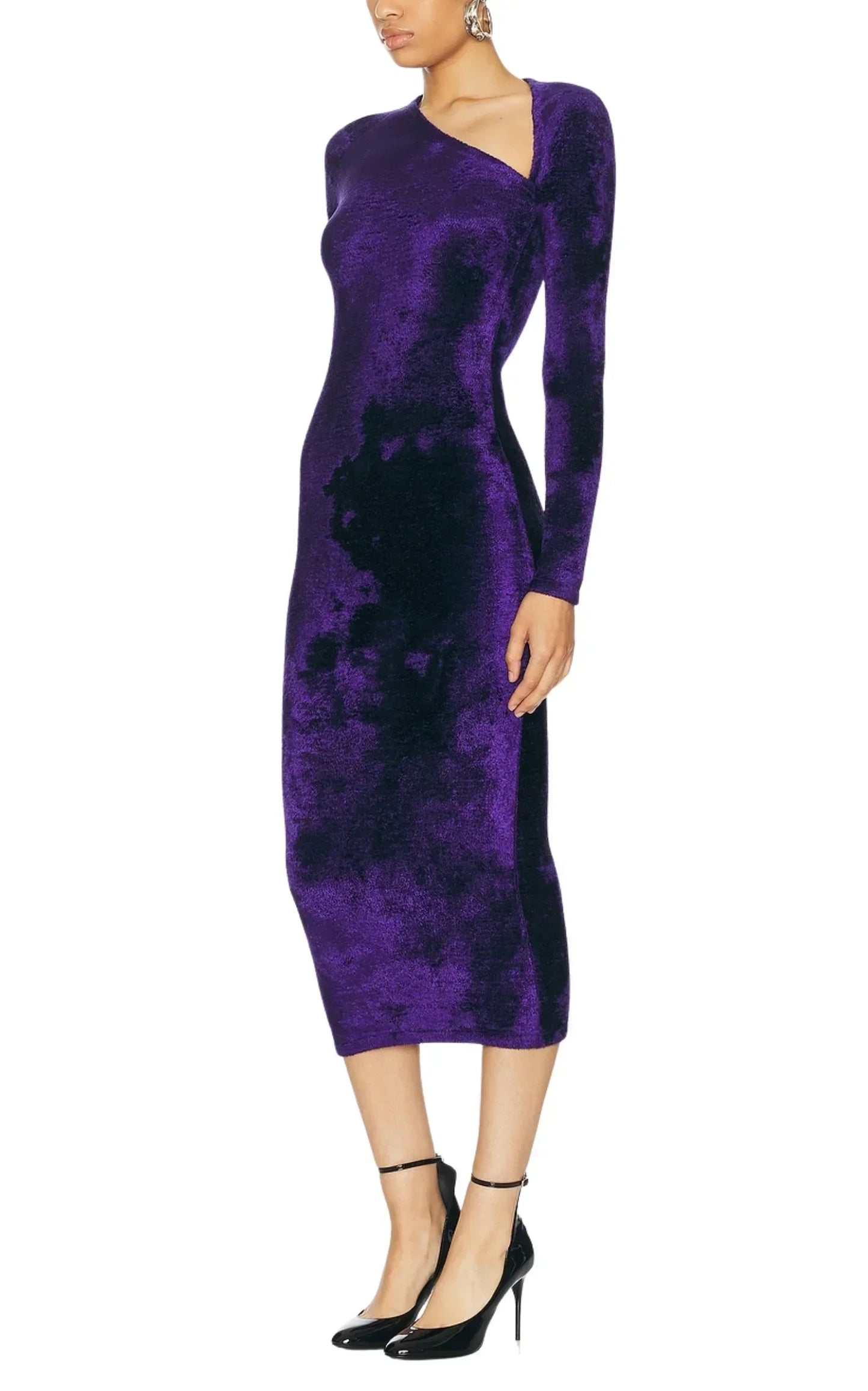 Alaïa Velvet Maxi Dress in Violet