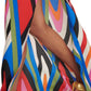 Kleid aus Seide mit geometrischem Print