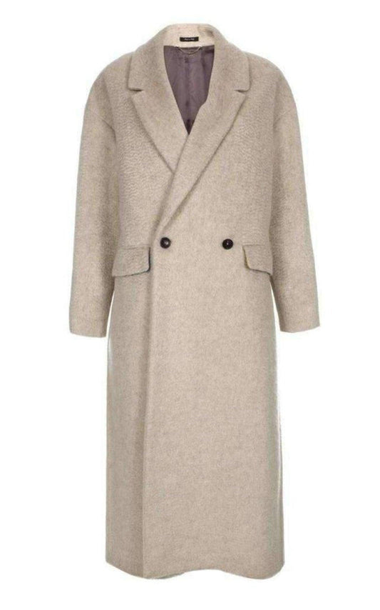 Grey Light Oversized Wool Mohair Coat