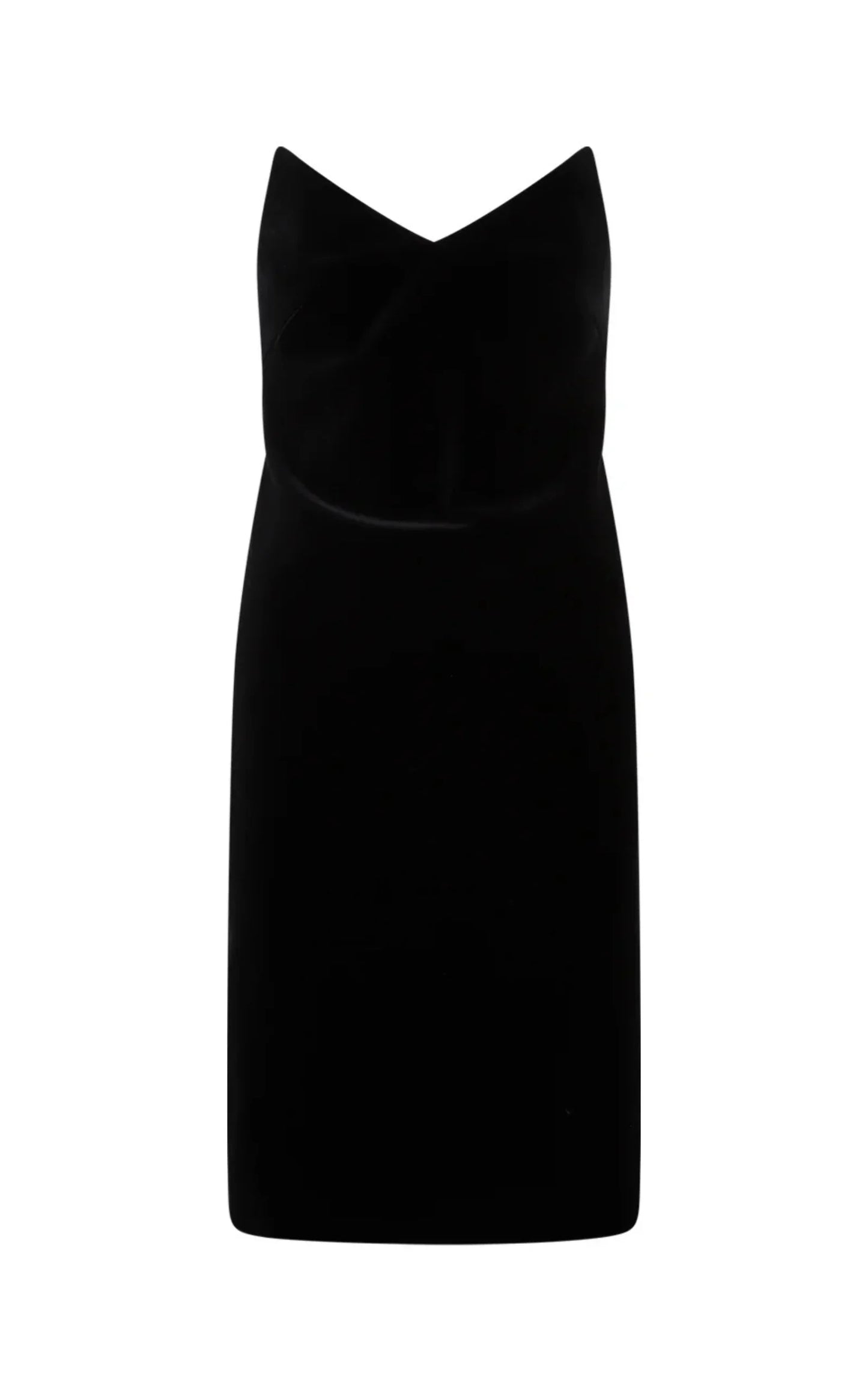 Strapless Cotton-blend Velvet  Mini Dress