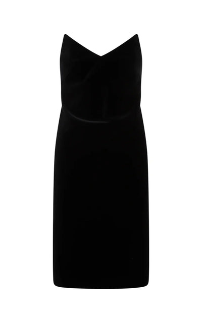 Strapless Cotton-blend Velvet  Mini Dress