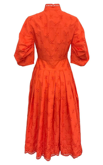 Zelda Broderie Anglaise Poplin Midi Dress