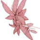 Leather Pink Flower Brooch