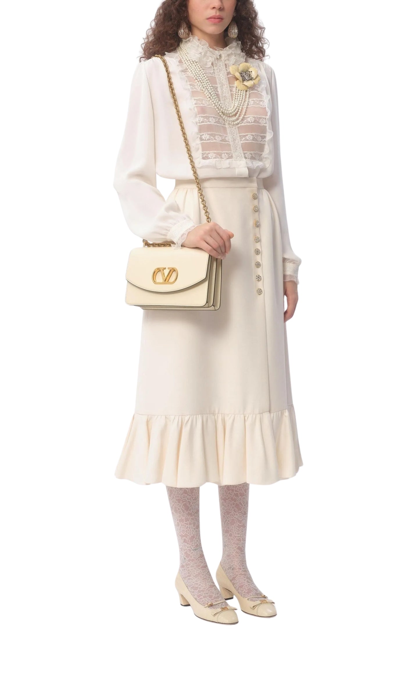 Crepe Couture Midi Skirt