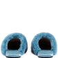 Gucci Interlocking G Faux Fur Slippers in Blue - Runway Catalog
