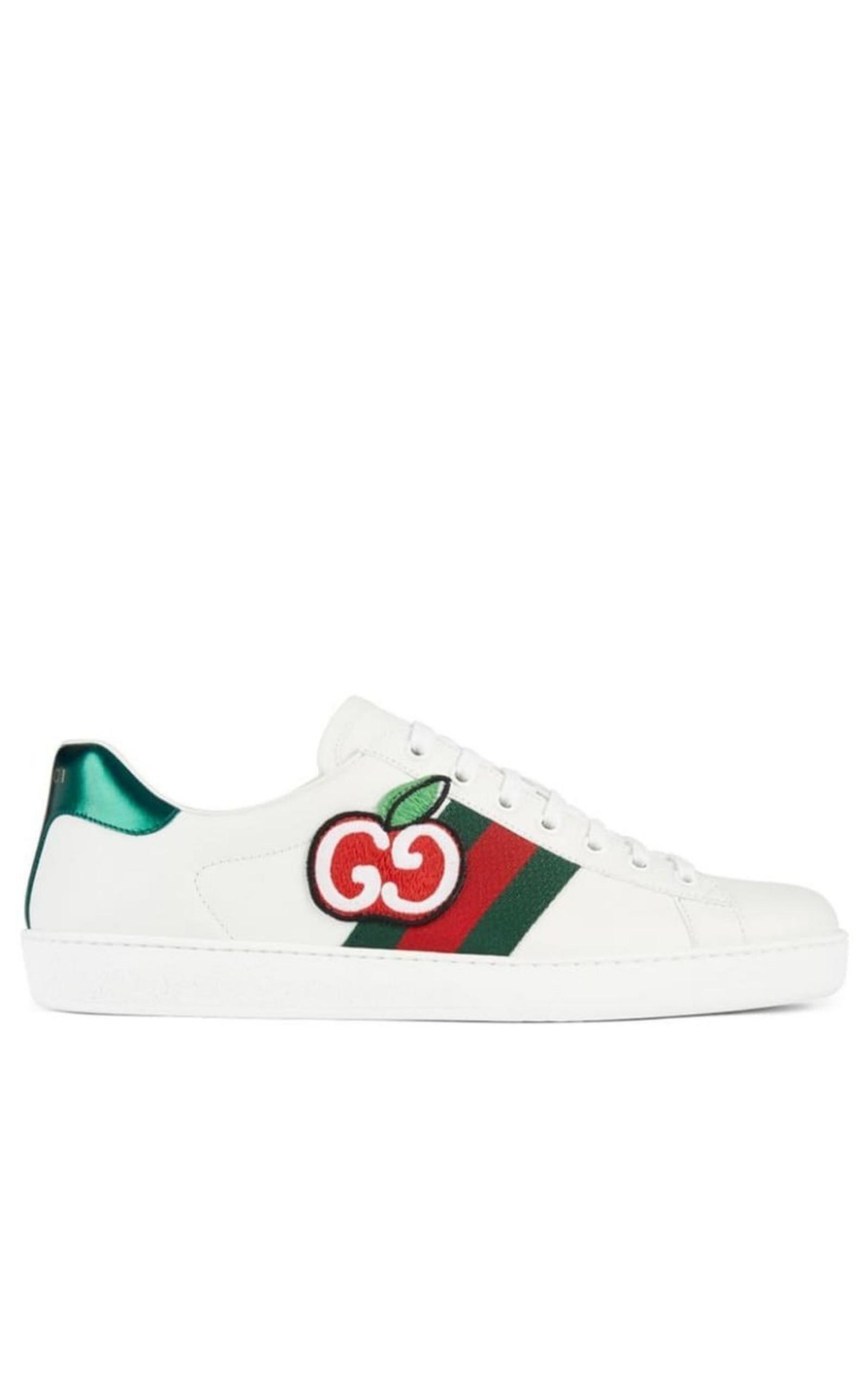 Gucci Ace Sneakers Embroidered Low-Top shoes leather womens white size 38eu  8us | eBay