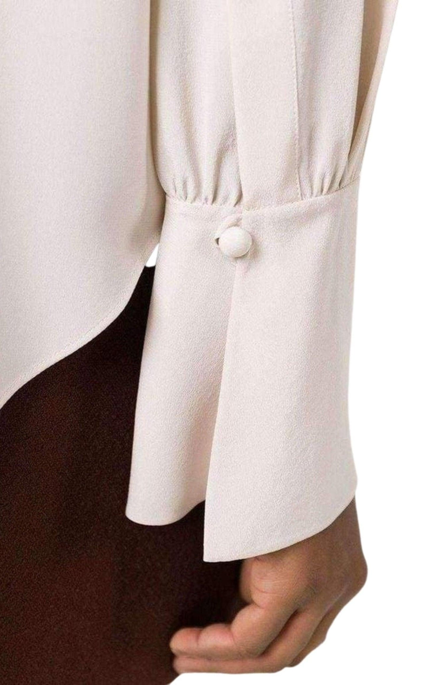  ChloeAlbaster Bow Detail Silk Shirt - Runway Catalog