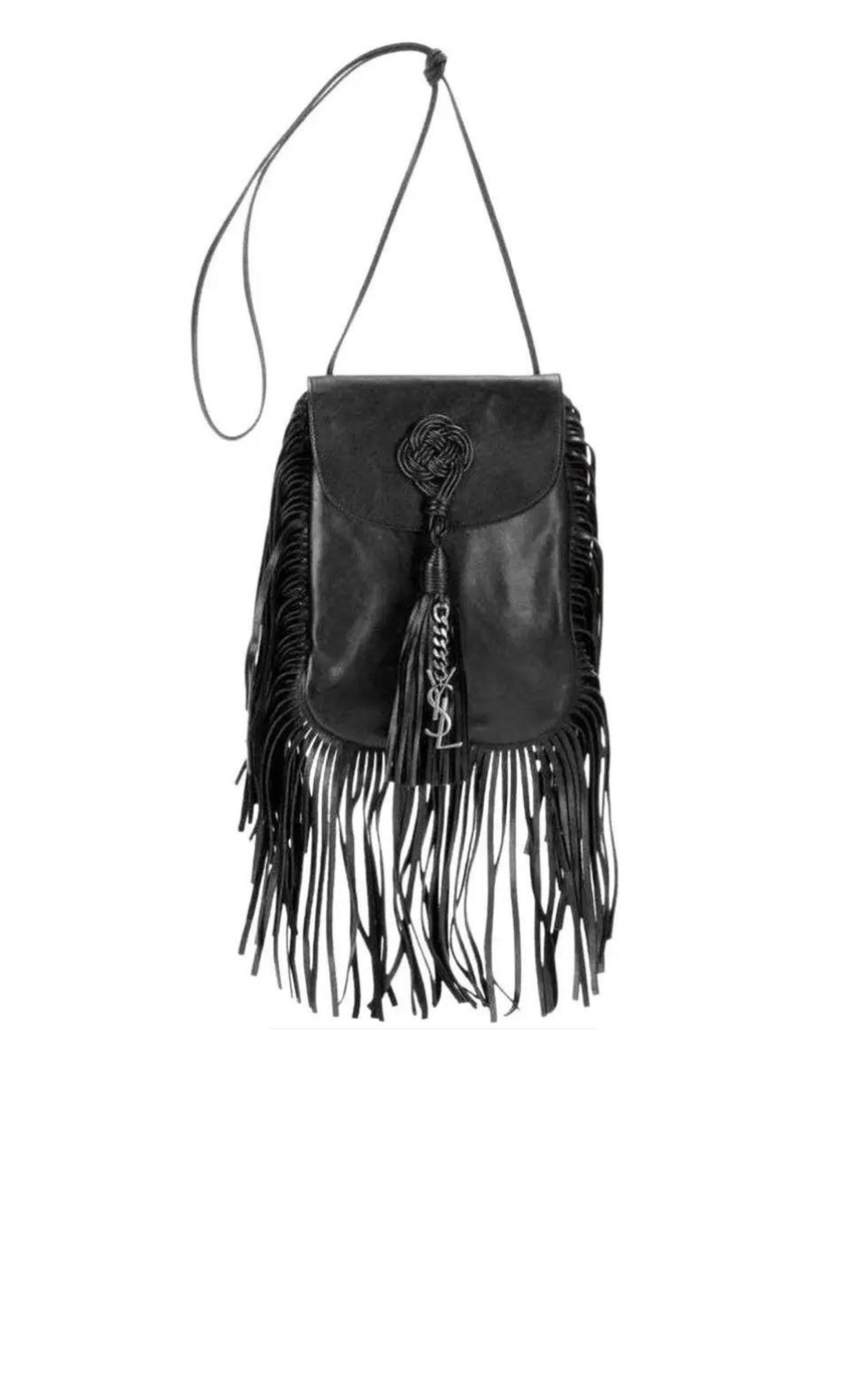 Saint Laurent Anita Fringe Leather Crossbody Bag