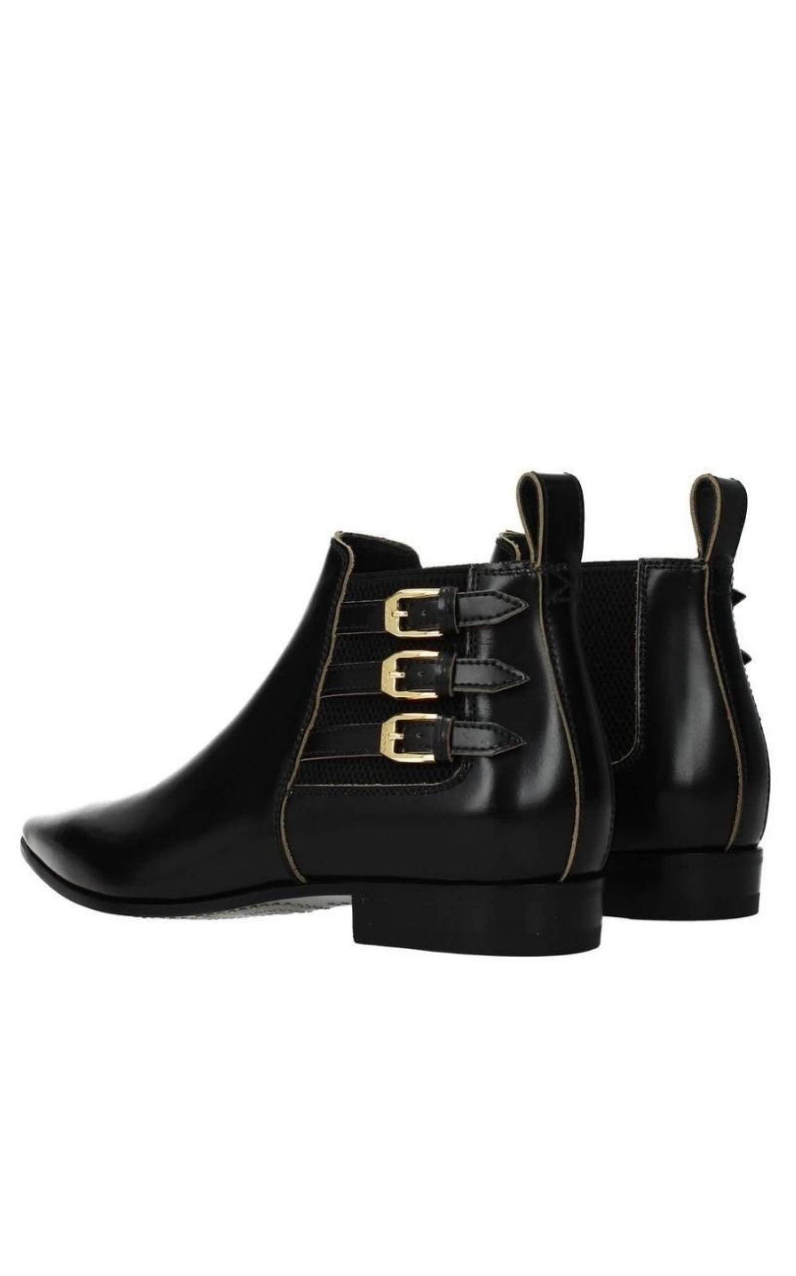 Gucci Cutout Leather Ankle Boots