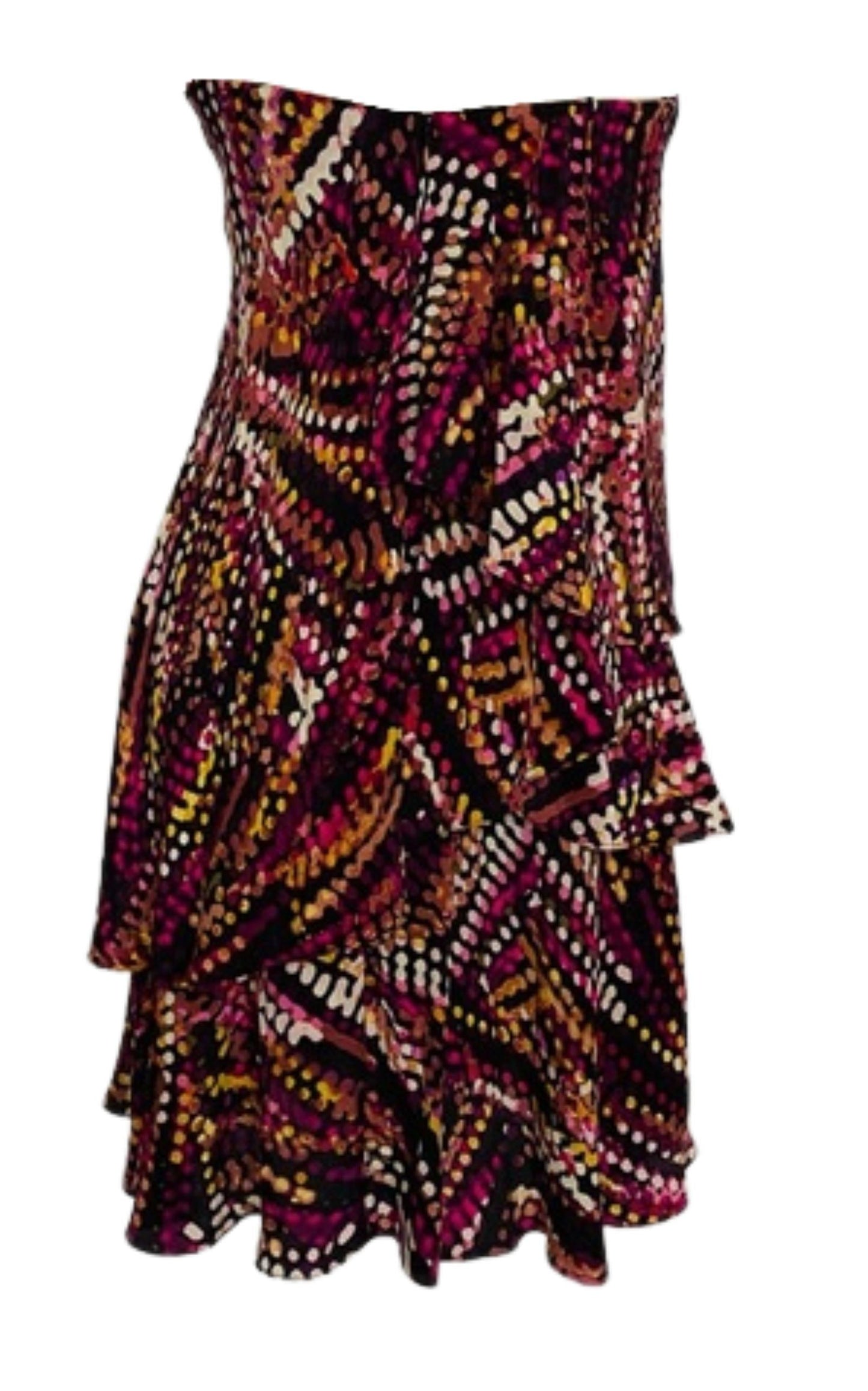 Azalea Tiered Ruffle Silk Dress
