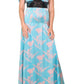  Sophie ThealletAzur Blue Coral Silk Gown - Runway Catalog