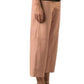  ChloeBeige Leather Cropped Pants - Runway Catalog