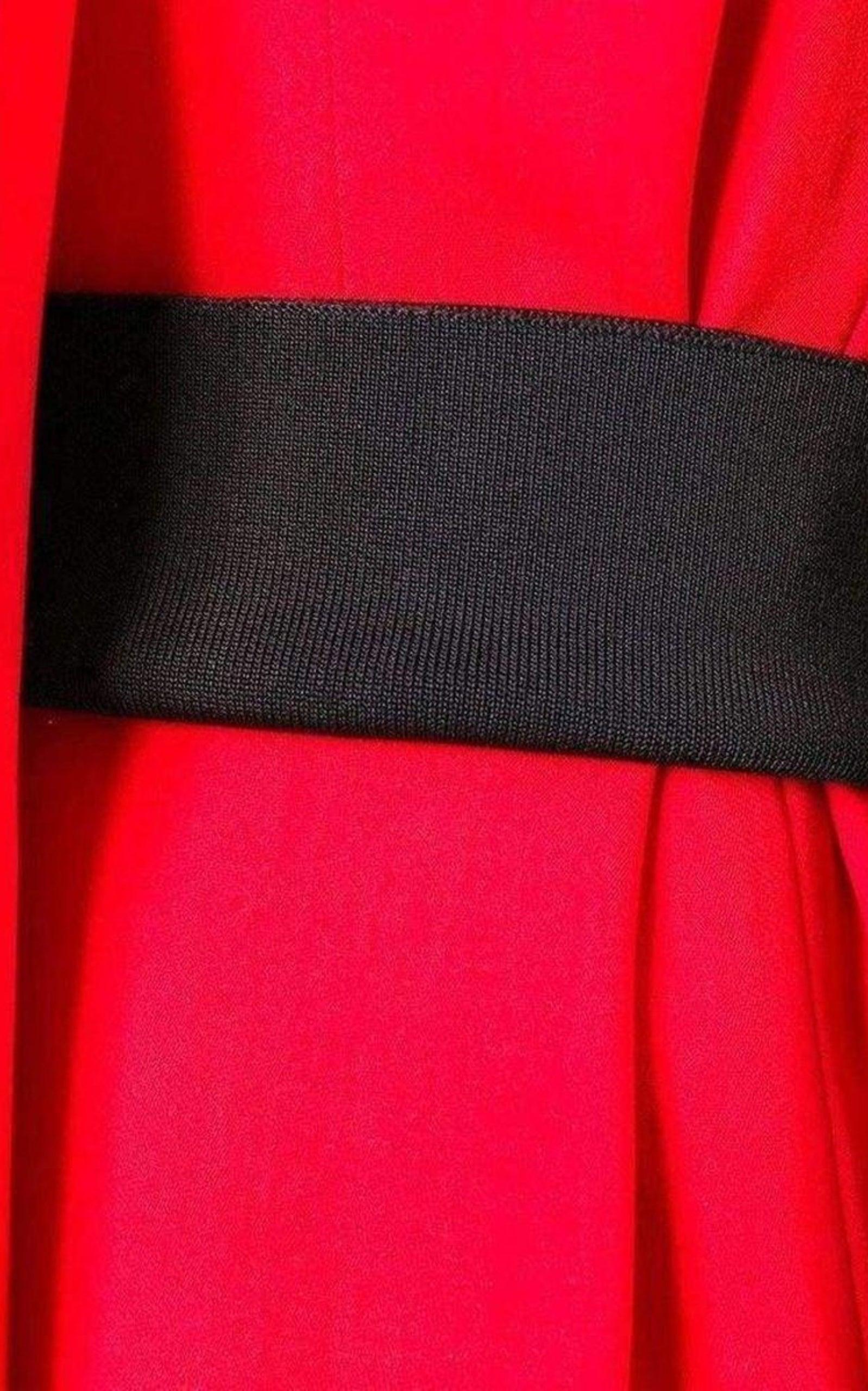  Alexander WangBelt Detail Red Sheath Dress - Runway Catalog