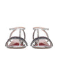  GucciBertie Embellished Metallic Leather Sandals - Runway Catalog