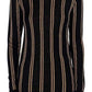  BalmainBlack And Gold Striped Sweater - Runway Catalog