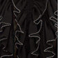  Dries Van NotenBlack Beaded Ruffle Silk Chiffon Dress - Runway Catalog