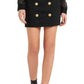  BalmainBlack Buttoned Mini Skirt - Runway Catalog