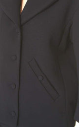  RochasBlack Fur Astrakan Collar Jacket - Runway Catalog