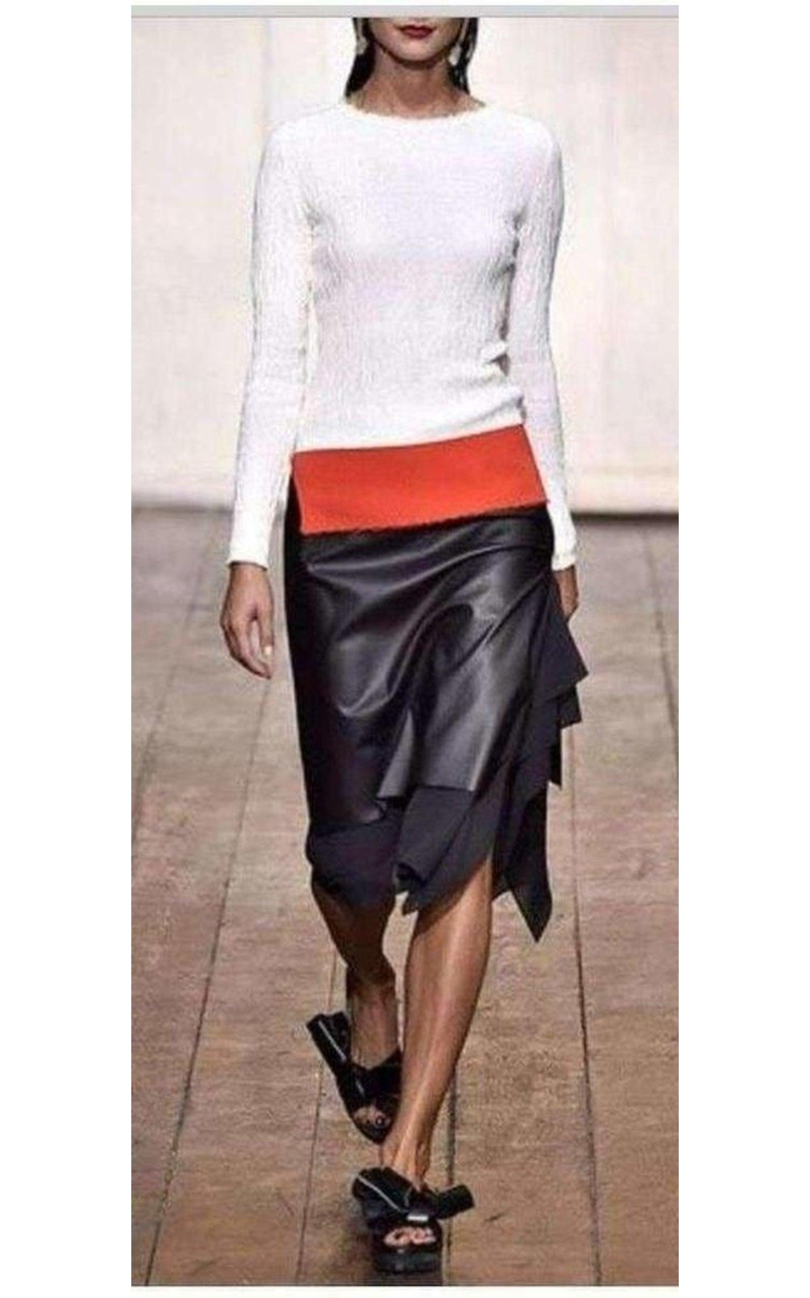  Cedric CharlierBlack Layered Skirt - Runway Catalog