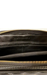  BCBGMAXAZRIABlack Leather Clutch - Runway Catalog